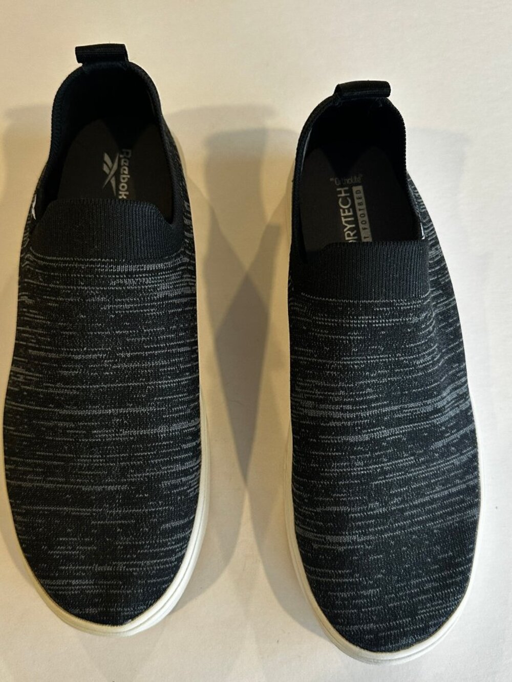 Reebok MemoryTech Comfort Slip-On Sneakers Black Women's Size 9